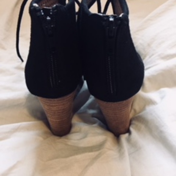 Black Mesh Lace-up Heels~Report - Picture 5 of 6